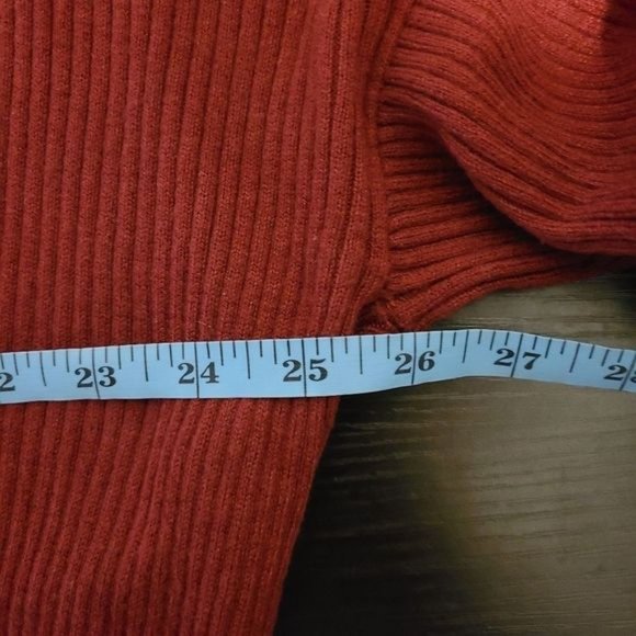 Leith?Burgundy?Wrap Style Ribbed Sweater L - Picture 5 of 8